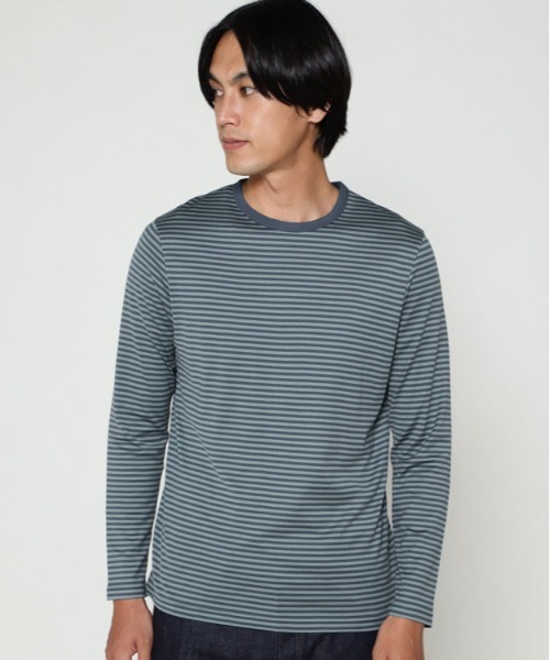SUNSPEL(サンスペル)の「SUNSPEL / MEN’S?Q82 STRIPE LONG SLEEVE CREW(Tシャツ/カットソー・メンズ・ダークグリーン/ワインレッド・SMALL/MEDIUM/LARGE/X-LARGE)」の6枚目の写真