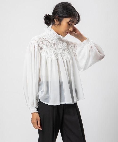 Sov.（ソブ）の「ポリエステルシフォントップス（シャツ/ブラウス