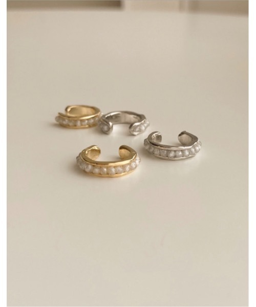 PRIMP(プリンプ)の「stone ear cuff(イヤリング(片耳用)・レディース・シルバー/ゴールド・ONE SIZE)」の4枚目の写真