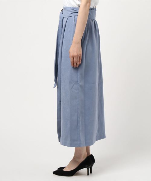 Alluge（アルージュ）の「ラップデザインベルト付スカート（スカート・レディース・ベージュ/サックスブルー/ミント・FREE）」の5枚目の写真