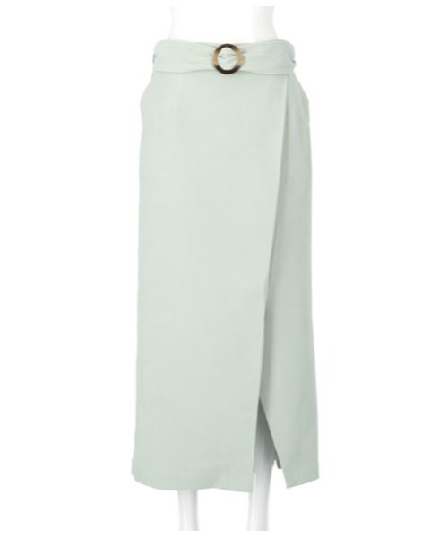 Alluge（アルージュ）の「ラップデザインベルト付スカート（スカート・レディース・ベージュ/サックスブルー/ミント・FREE）」の6枚目の写真