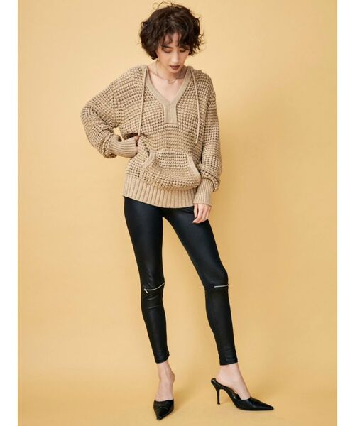 GYDA（ジェイダ）の「KNEE ZIP レギンス（レギンス/スパッツ・レディース・ブラック・SMALL）」の12枚目の写真