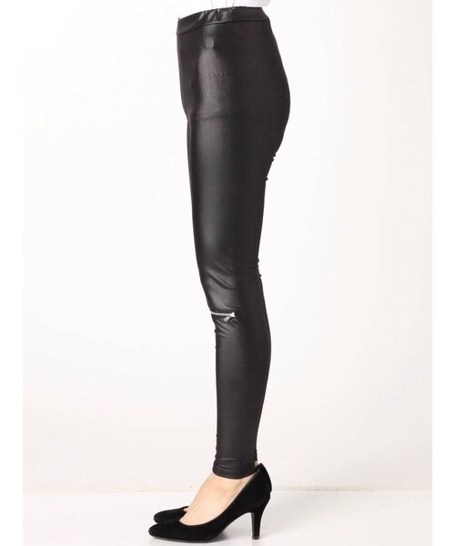 GYDA（ジェイダ）の「KNEE ZIP レギンス（レギンス/スパッツ・レディース・ブラック・SMALL）」の7枚目の写真