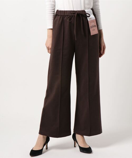 HONEYSUCKLE ROSE（ハニーサックルローズ）の「【HONEYSUCKLE ROSE】「nobee」楽伸び起毛ワイドパンツ（その他パンツ・レディース・ライトグレー/ブラック/ブラウン/ブラック×グレー・M/L）」の4枚目の写真