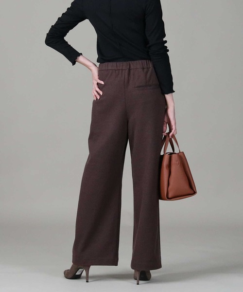 HONEYSUCKLE ROSE（ハニーサックルローズ）の「【HONEYSUCKLE ROSE】「nobee」楽伸び起毛ワイドパンツ（その他パンツ・レディース・ライトグレー/ブラック/ブラウン/ブラック×グレー・M/L）」の18枚目の写真