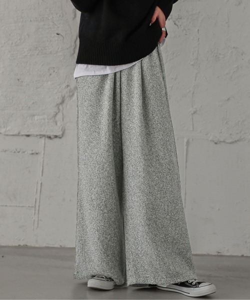 La-gemme（ラジェム）の「ウールライクワイドパンツ（その他パンツ・レディース・ライトグレー/ブラック/ダークグレー/グレー系その他/チェック・M/L）」の3枚目の写真