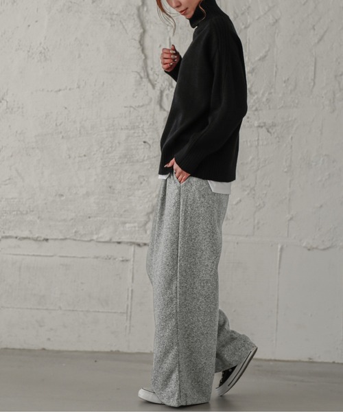 La-gemme（ラジェム）の「ウールライクワイドパンツ（その他パンツ・レディース・ライトグレー/ブラック/ダークグレー/グレー系その他/チェック・M/L）」の10枚目の写真