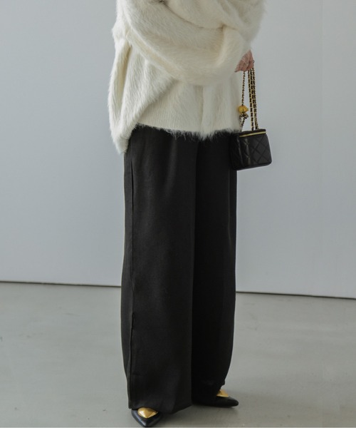 La-gemme（ラジェム）の「ウールライクワイドパンツ（その他パンツ・レディース・ライトグレー/ブラック/ダークグレー/グレー系その他/チェック・M/L）」の14枚目の写真