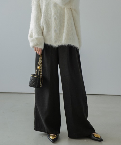 La-gemme（ラジェム）の「ウールライクワイドパンツ（その他パンツ・レディース・ライトグレー/ブラック/ダークグレー/グレー系その他/チェック・M/L）」の16枚目の写真