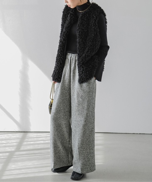 La-gemme（ラジェム）の「ウールライクワイドパンツ（その他パンツ・レディース・ライトグレー/ブラック/ダークグレー/グレー系その他/チェック・M/L）」の17枚目の写真