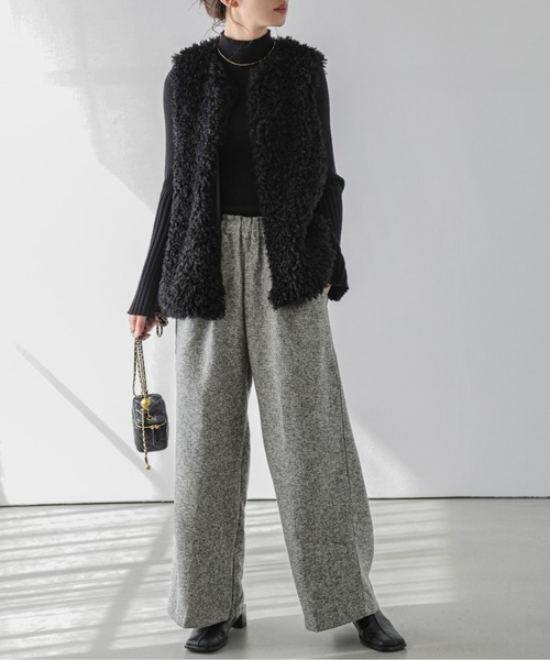 La-gemme（ラジェム）の「ウールライクワイドパンツ（その他パンツ・レディース・ライトグレー/ブラック/ダークグレー/グレー系その他/チェック・M/L）」の18枚目の写真