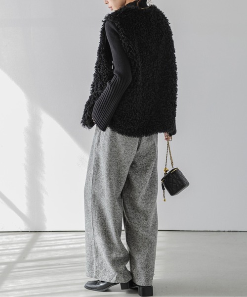 La-gemme（ラジェム）の「ウールライクワイドパンツ（その他パンツ・レディース・ライトグレー/ブラック/ダークグレー/グレー系その他/チェック・M/L）」の20枚目の写真