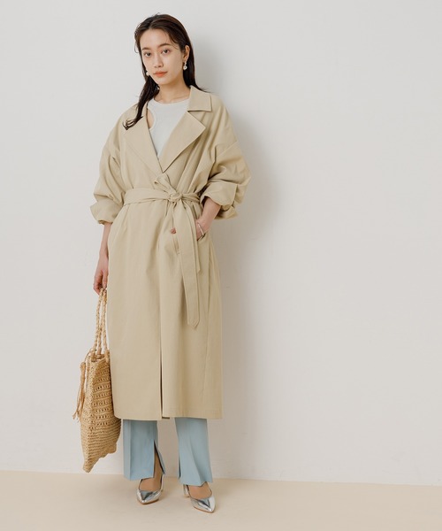 ADAM ET ROPE'(アダムエロペ)の「リラックストレンチコート(トレンチコート・レディース・ベージュ/ベージュ系その他/キャメル・FREE)」の17枚目の写真