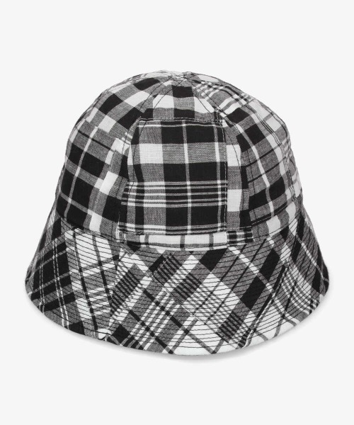 OVERRIDE（オーバーライド）の「【OVERRIDE】PACHWORK GOB HAT / 【オーバーライド】パッチワーク　ハット（ハット・メンズ・ブラック/レッド/ベージュ・58cm）」の6枚目の写真