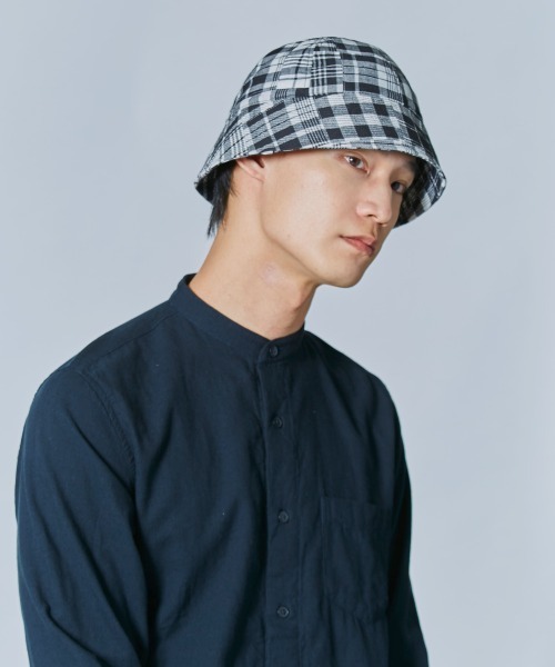 OVERRIDE（オーバーライド）の「【OVERRIDE】PACHWORK GOB HAT / 【オーバーライド】パッチワーク　ハット（ハット・メンズ・ブラック/レッド/ベージュ・58cm）」の4枚目の写真