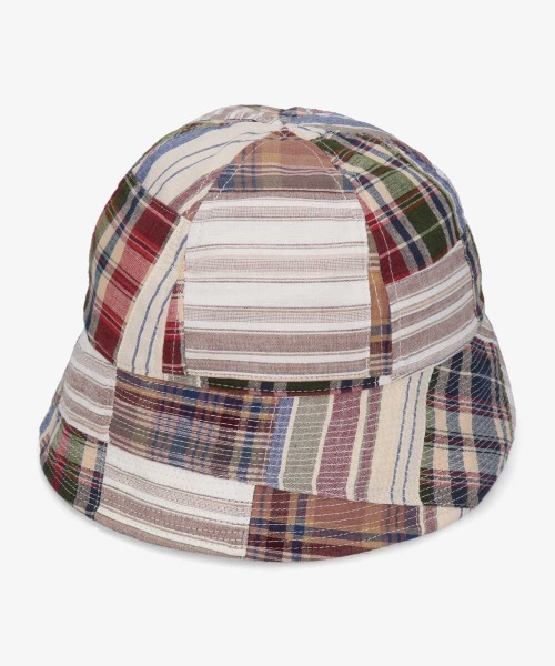 OVERRIDE（オーバーライド）の「【OVERRIDE】PACHWORK GOB HAT / 【オーバーライド】パッチワーク　ハット（ハット・メンズ・ブラック/レッド/ベージュ・58cm）」の8枚目の写真
