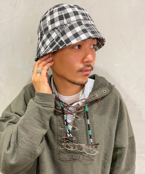 OVERRIDE（オーバーライド）の「【OVERRIDE】PACHWORK GOB HAT / 【オーバーライド】パッチワーク　ハット（ハット・メンズ・ブラック/レッド/ベージュ・58cm）」の20枚目の写真