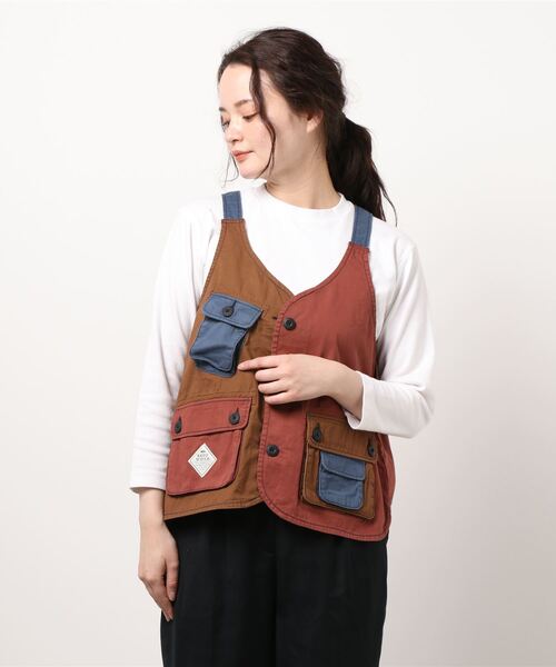 KRIFF MAYER クリフメイヤーボアベスト L マルチカラー新品タグ付き クリフメイヤー（KRIFF MAYER）ボア ベスト シャギーボアベスト