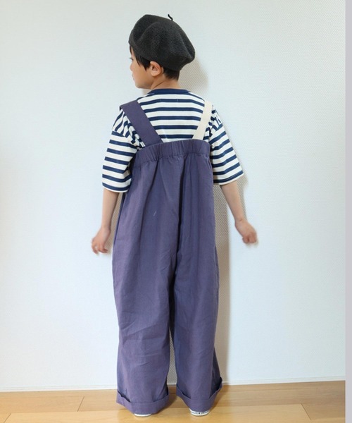 CIAOPANIC TYPY(チャオパニックティピー)の「コットンリネンサロペット(サロペット/オーバーオール・キッズ・チャコールグレー/ブルー/ベージュ・SMALL/MEDIUM/LARGE/X-LARGE/XX-LARGE)」の13枚目の写真