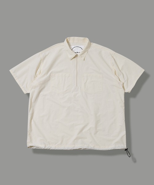 【美品】BURLAP OUTFITTER/ハーフジップショートスリーブシャツ/L BURLAP OUTFITTER シャツ S/S HALF ZIP SHIRT PRINTED