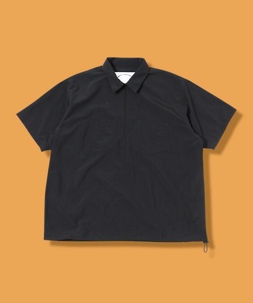 【美品】BURLAP OUTFITTER/ハーフジップショートスリーブシャツ/L 美品】BURLAP OUTFITTER/ハーフジップショートスリーブシャツ/L