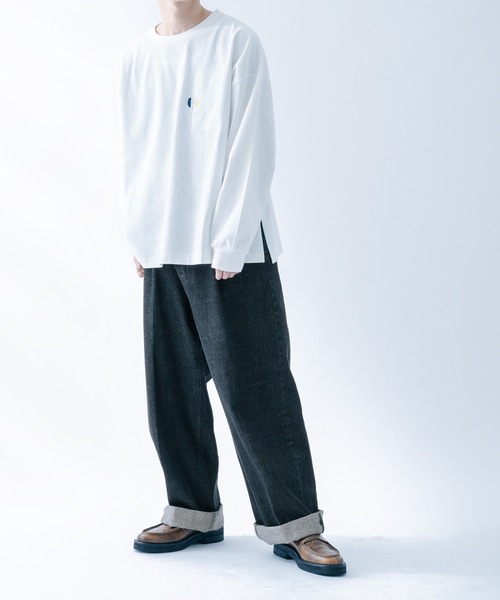 epnok(エプノック)の「サイドスリットepロンT(Tシャツ/カットソー・メンズ・グレイッシュベージュ/オフホワイト/ブルーグリーン・SMALL/MEDIUM/LARGE)」の9枚目の写真
