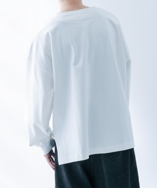 epnok(エプノック)の「サイドスリットepロンT(Tシャツ/カットソー・メンズ・グレイッシュベージュ/オフホワイト/ブルーグリーン・SMALL/MEDIUM/LARGE)」の7枚目の写真