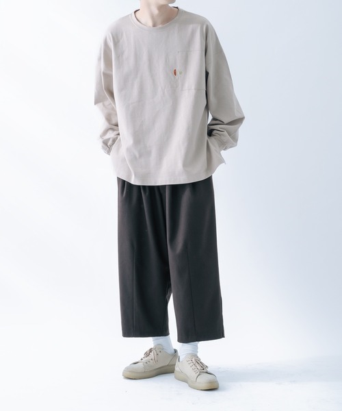 epnok(エプノック)の「サイドスリットepロンT(Tシャツ/カットソー・メンズ・グレイッシュベージュ/オフホワイト/ブルーグリーン・SMALL/MEDIUM/LARGE)」の21枚目の写真