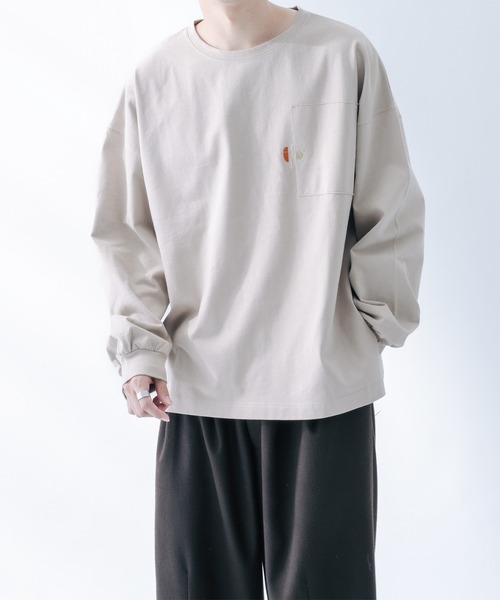epnok(エプノック)の「サイドスリットepロンT(Tシャツ/カットソー・メンズ・グレイッシュベージュ/オフホワイト/ブルーグリーン・SMALL/MEDIUM/LARGE)」の17枚目の写真