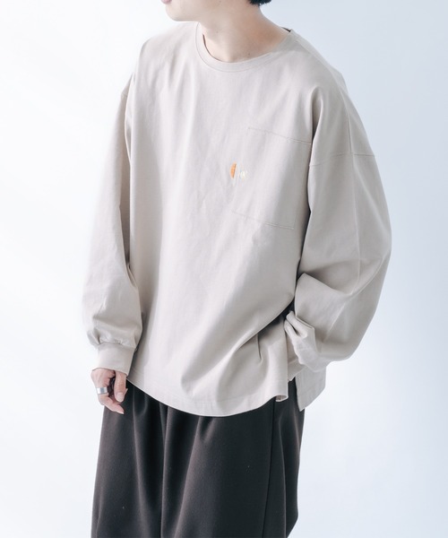 epnok(エプノック)の「サイドスリットepロンT(Tシャツ/カットソー・メンズ・グレイッシュベージュ/オフホワイト/ブルーグリーン・SMALL/MEDIUM/LARGE)」の18枚目の写真