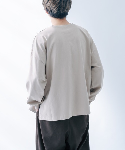 epnok(エプノック)の「サイドスリットepロンT(Tシャツ/カットソー・メンズ・グレイッシュベージュ/オフホワイト/ブルーグリーン・SMALL/MEDIUM/LARGE)」の19枚目の写真