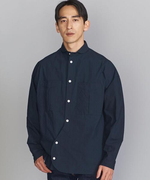 NATIC（ナティック）の「＜NATIC (ナティック）＞ R/C TW SHT/シャツ（シャツ/ブラウス・メンズ・ネイビー/ホワイト・LARGE/MEDIUM）」の2枚目の写真