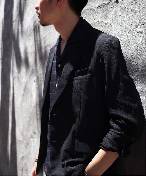 417 EDIFICE(フォーワンセブンエディフィス)の「◆【ジャケット+パンツの2点セット】ライトサッカー スペシャルセットアップ(テーラードジャケット・メンズ・ブラック/ネイビー/ブラウン/カーキ/ネイビー系・SMALL/MEDIUM/LARGE/X-LARGE)」の13枚目の写真