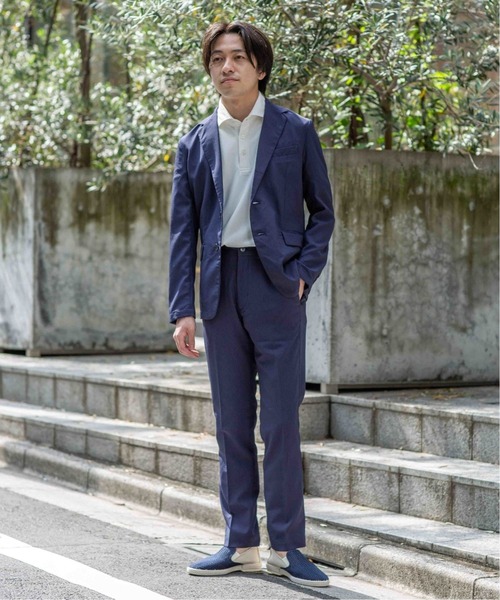 417 EDIFICE(フォーワンセブンエディフィス)の「◆【ジャケット+パンツの2点セット】ライトサッカー スペシャルセットアップ(テーラードジャケット・メンズ・ブラック/ネイビー/ブラウン/カーキ/ネイビー系・SMALL/MEDIUM/LARGE/X-LARGE)」の19枚目の写真