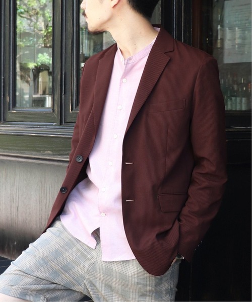 417 EDIFICE(フォーワンセブンエディフィス)の「◆【ジャケット+パンツの2点セット】ライトサッカー スペシャルセットアップ(テーラードジャケット・メンズ・ブラック/ネイビー/ブラウン/カーキ/ネイビー系・SMALL/MEDIUM/LARGE/X-LARGE)」の7枚目の写真