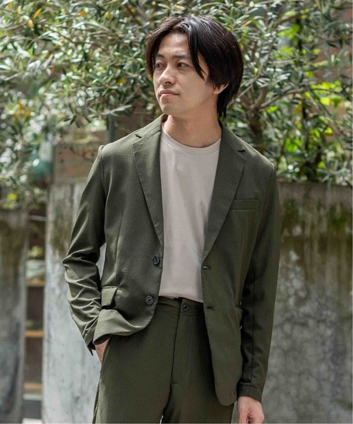 417 EDIFICE(フォーワンセブンエディフィス)の「◆【ジャケット+パンツの2点セット】ライトサッカー スペシャルセットアップ(テーラードジャケット・メンズ・ブラック/ネイビー/ブラウン/カーキ/ネイビー系・SMALL/MEDIUM/LARGE/X-LARGE)」の20枚目の写真