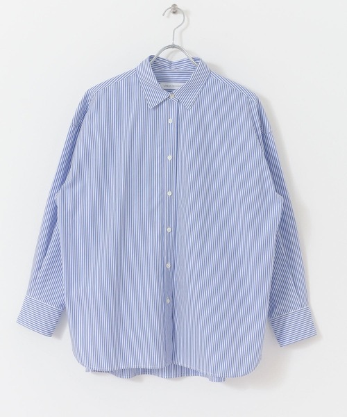 URBAN RESEARCH（アーバンリサーチ）の「ワイドカフオーバーシャツ（シャツ/ブラウス・レディース・ストライプ/ホワイト/ベージュ・FREE）」の9枚目の写真