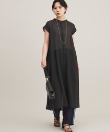 Aunt Marie's | バックギャザーフレンチスリーブワンピース/AUNT MARIE'S(ワンピース)