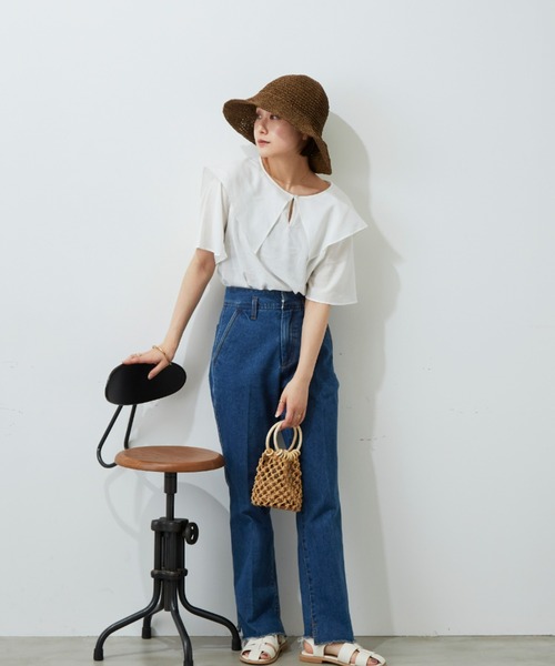 Auntie Rosa Holiday(アンティローザホリデー)の「ビッグカラーブラウス(シャツ/ブラウス・レディース・オフホワイト/ブラック・FREE)」の9枚目の写真