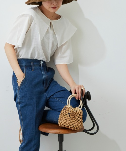 Auntie Rosa Holiday(アンティローザホリデー)の「ビッグカラーブラウス(シャツ/ブラウス・レディース・オフホワイト/ブラック・FREE)」の14枚目の写真