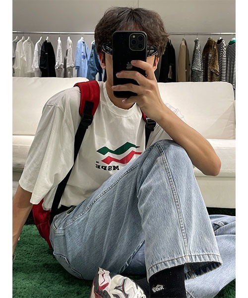MASONPRINCE(メイソンプリンス)の「【MASONPRINCE】4 color oversized brand logo print T-shirt DT2176(Tシャツ/カットソー・メンズ・ホワイト/グレー/ブラック/ブルー・XL/M/S/L)」の1枚目の写真
