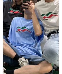 【MASONPRINCE】4 color oversized brand logo print T-shirt DT2176