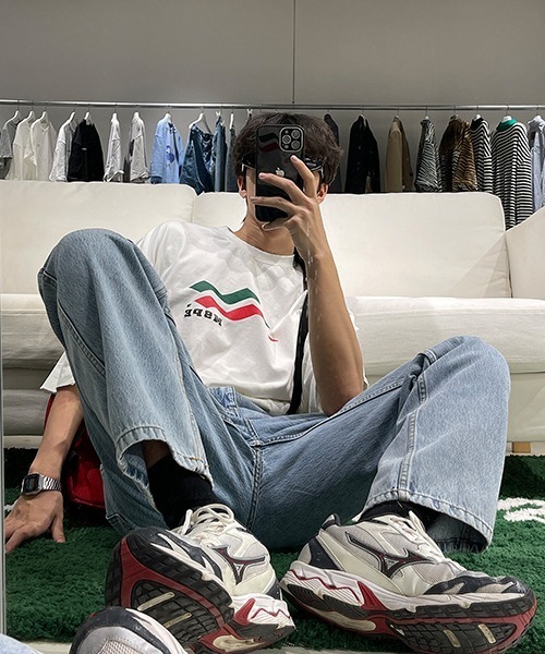 MASONPRINCE(メイソンプリンス)の「【MASONPRINCE】4 color oversized brand logo print T-shirt DT2176(Tシャツ/カットソー・メンズ・ホワイト/グレー/ブラック/ブルー・XL/M/S/L)」の10枚目の写真