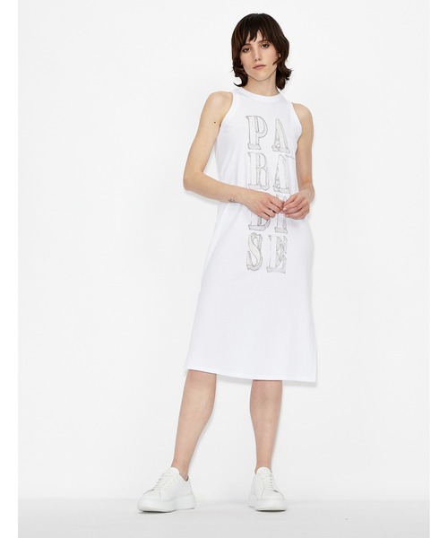 A X アルマーニ ワンピース ドレス アルマーニ Exchange アルマーニエクスチェンジ のファッション Armani 刺繍デザイン ノースリーブ ワンピース ワンピース Armani エクスチェンジ