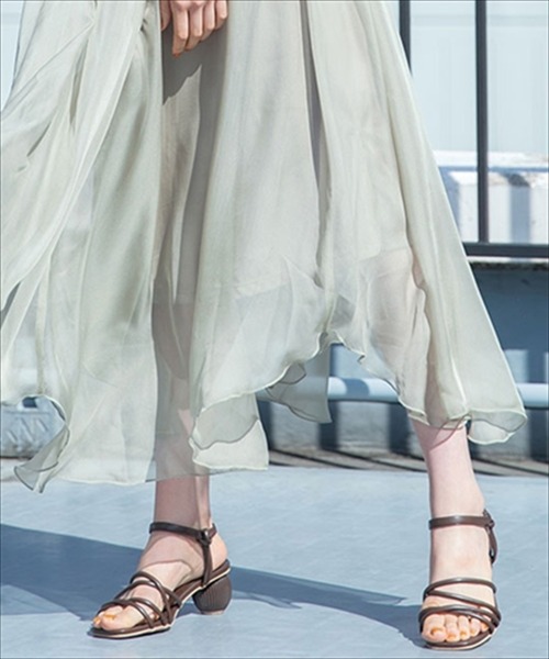 WILLSELECTION（ウィルセレクション）の「カットボールヒールサンダル（サンダル・レディース・ダークブラウン/アイボリー・SMALL/MEDIUM）」の12枚目の写真