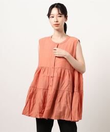 Chiaro | 楊柳ティアードノースリーブブラウス(シャツ/ブラウス)