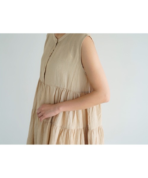 Chiaro（キアロ）の「楊柳ティアードノースリーブブラウス（シャツ/ブラウス・レディース・オリーブ/アイボリー/ブラック/オレンジ/ベージュ・FREE）」の22枚目の写真