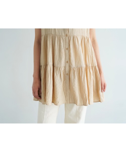 Chiaro（キアロ）の「楊柳ティアードノースリーブブラウス（シャツ/ブラウス・レディース・オリーブ/アイボリー/ブラック/オレンジ/ベージュ・FREE）」の21枚目の写真