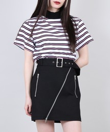 PUNYUS | カラーボーダーハイネックＴ(Tシャツ/カットソー)