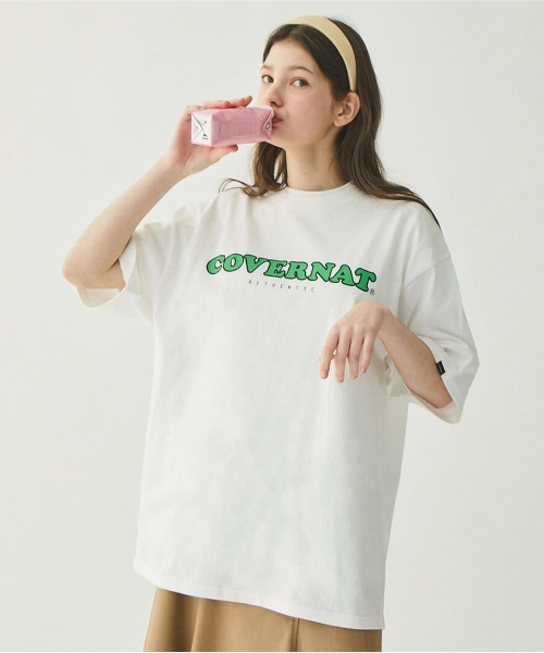 COVERNAT（カバーナット）の「【COVERNAT】COOPER LOGO S/S TEE / カバーナット クーパー ロゴ Tシャツ（Tシャツ/カットソー・メンズ・ホワイト/ミント/ネイビー・SMALL/X-LARGE/LARGE/MEDIUM）」の8枚目の写真